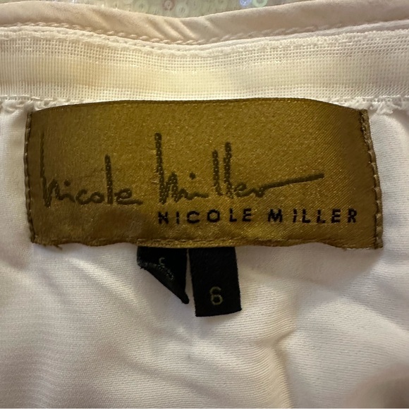 Nicole Miller White Sequin Mini Dress - Picture 4 of 4